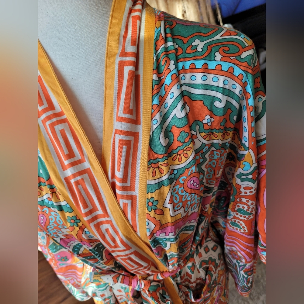 NWT Haute Hippie Multicolor Paisley Kimono - Picture 2 of 4